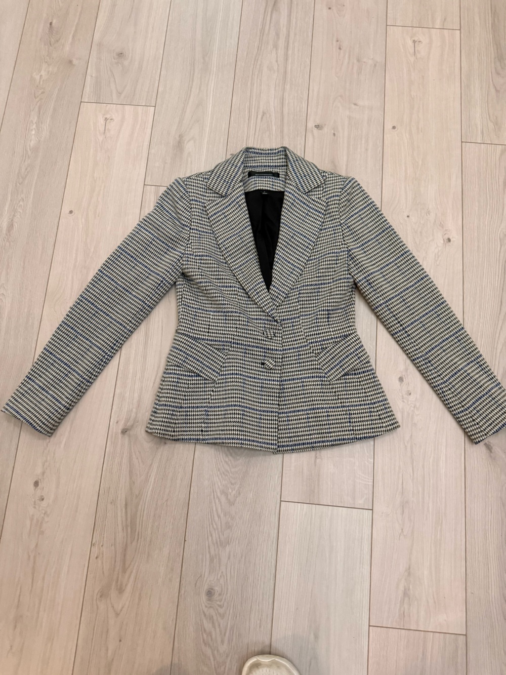 White House, Black Market Houndstooth Women's Blazer Jacket Size 2